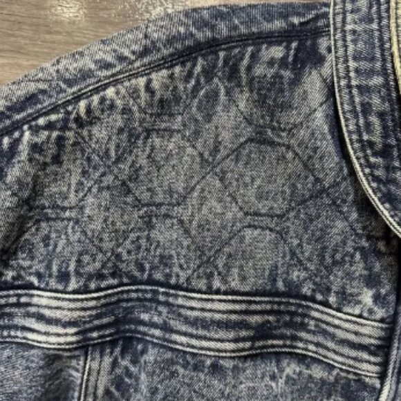 Vintage Urban Equipment Retro Acid Washed Blue Denim Jacket Mens Large / XL - Picture 8 of 16